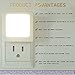 Plug In Night Light with Smart Dusk to Dawn Sensor, Brightness Adjustable LED Lamp for Kids' Room, Bedroom, Hallway, Kitchen, 2 Pack (Warm White)