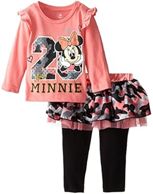 Baby Girls' Minnie Mouse Skegging Set with Printed Tutu
