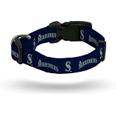 Rico Industries MLB Seattle Mariners Pet CollarPet Collar Small, Team Colors, Small