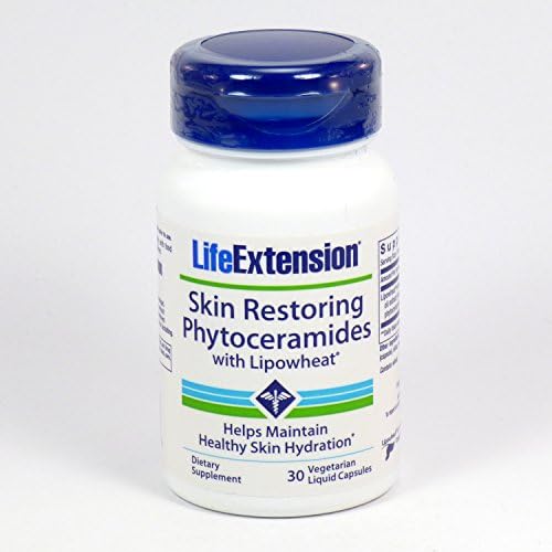 Life Extension Skin Restoring Ceramides w/ Lipowheat, 60 liquid capsules