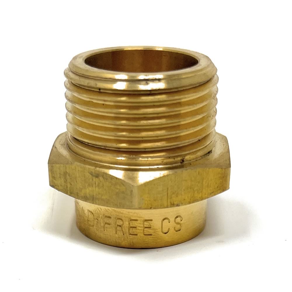 G Thread (Metric BSP) Male to NPT Thread Female Pipe Fitting Adapter - Lead- Adapter (3/4 to 1/2 inch)