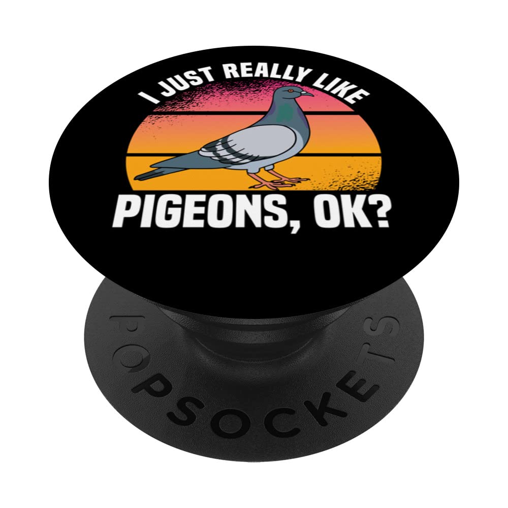 I Just Really Like Pigeons Funny Pigeon Carrier Whisperer PopSockets Swappable PopGrip