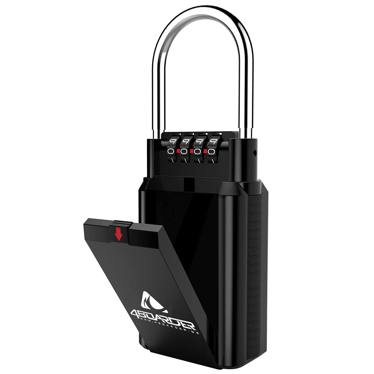 4boarder® Surfy Key Safe 4 Digit Metal Key Box with Rubber Coating for Home, Beach, Water Sports, Caravan, Camper