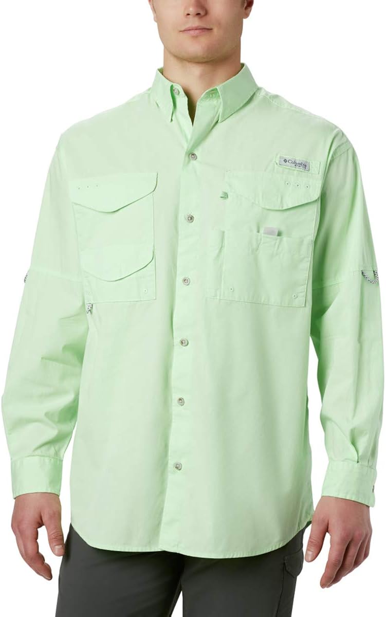 Columbia Mens PFG Bonehead Long Sleeve Shirt, Cotton, Relaxed Fit: Clothing