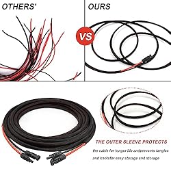 Feotech Twin Wire 50FT Solar Extension Cable