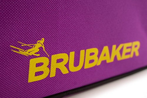 BRUBAKER Superfunction - Limited Edition - Combo Ski Boot Bag and Ski Bag for 1 Pair of Ski, Poles, Boots and Helmet - Purple Yellow - Thumbnail 3