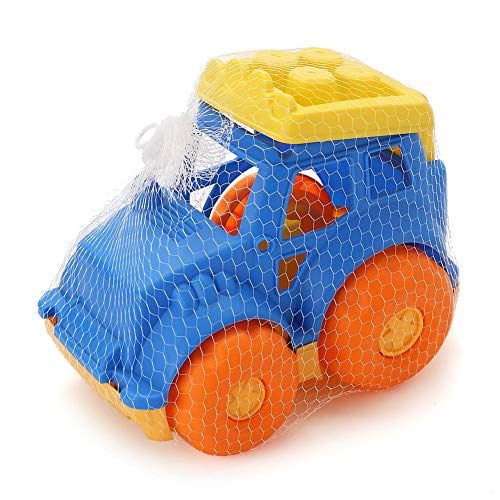 LotFancy Dump Truck Toy for Kids, Sand Trucks for Improving Gross Motor, Construction Play Vehicle Toys for Toddlers, BPA Free, Phthalates Free, Yellow / Blue / Orange, 9 Inch