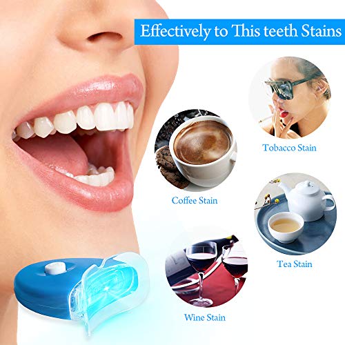 Teeth Whitening Kit, Home Teeth Whitening Gel, Teeth Whitening Light, Effectively Removes Stains for Whiter Teeth, Without Pain or Sensitivity,10x Tooth Whitening Gel 2X Tooth Shells