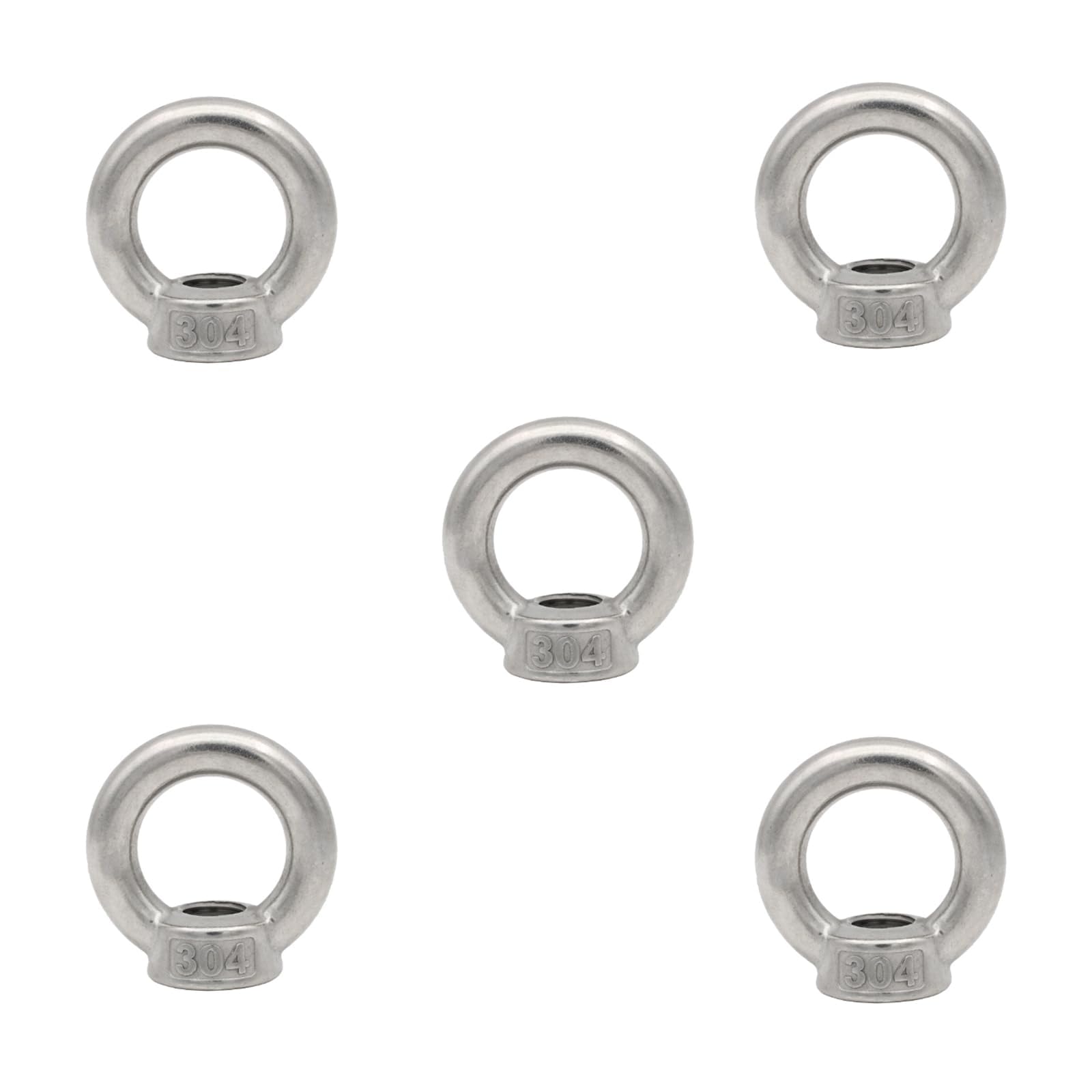 M5 Lifting Eye Nuts, Stainless Steel Ring Eye Female Fastener Hardware Nut, 5 Pcs