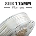 AMOLEN 3D Printer Filament, White Silk 1.75mm PLA Filament +/- 0.03 mm, 225g(0.5lb), Includes Sample Bronze Filament - 100% USA