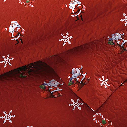 Oliven Christmas Pillowcases Standard Size Set of 2,Red Christmas Santa Cartoon Pillow Cases Standard/Queen Size Christmas Home Decor - Thumbnail 2
