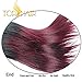 Top Hair Brazilian Ombre Hair 4 Bundles total 200 gram Ombre Burgundy Hair Extensions Black to Red Straight Weave Brazilian Hair Extensions 2 Tone Ombre Weaves Straight two tone