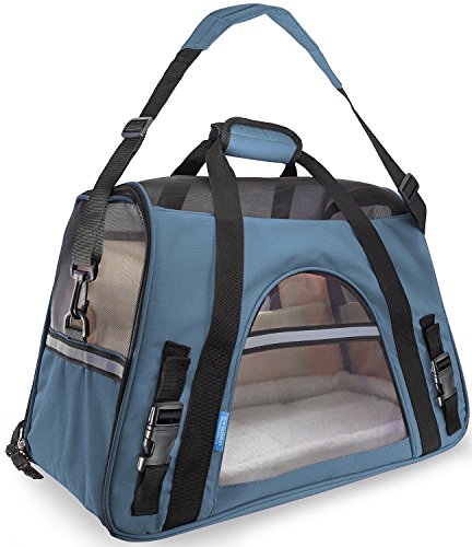 Paws & Pals Airline Approved Pet Carriers w/ Fleece Bed For Dog & Cat – Soft Sided Kennel – 2018 Newly Designed