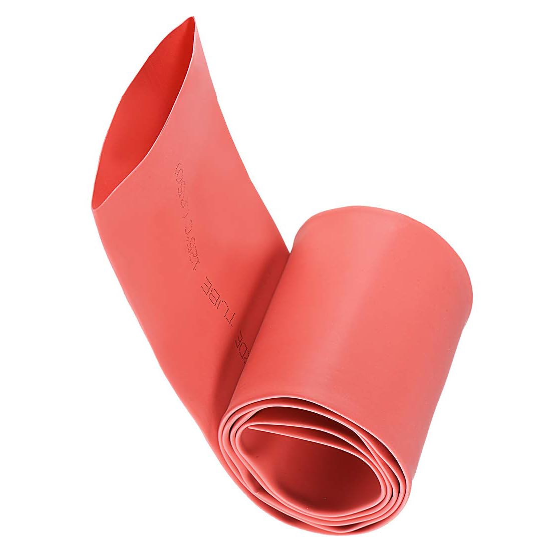 Unifizz Heat Shrink Tubing 50mm Dia 80mm Flat Width 2:1 Ratio Shrinkable Tube Cable Sleeve 1m - Red