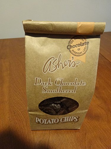 Ashers Dark Chocolate Covered Potato Chips, 8.5 Ounce Bag.