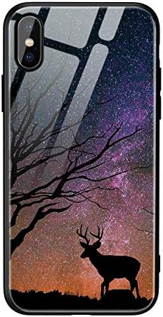 Tempered Glass Case iPhone 7 8 Plus Case Luxury Star Space Cover iPhone X Case iPhone6s 6 6s 7Plus XS Max XR (10Z iPhone Xs Max)
