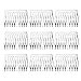WSSROGY 20 Pieces Alloy Blank Hair Clips Combs Pins Metal Hair Combs Clips Barrettes DIY Wedding Bridal Hair Bows Findings,Silver