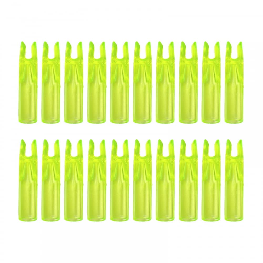 DONGKER 20pcs Arrow Tails, 0.24" Colorful Plastic Arrows Nocks Insert Tail Insert Nocks for Arrows DIY Hunting Shooting