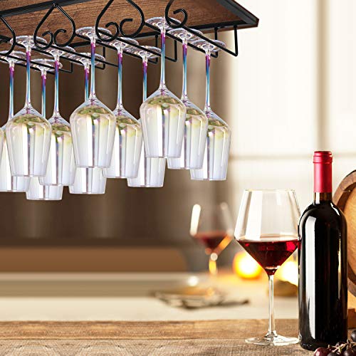 MOCOUM Wine Glasses Rack Under Stemware Rack, Wine Glass Hanger