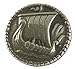 Large Viking Ship Oseberg Button - Pewter 21mm