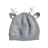 Toddler Infant Wool Knit Cap, Goldboom, Soft Cute Little Antlers Winter Fall Warm Hat