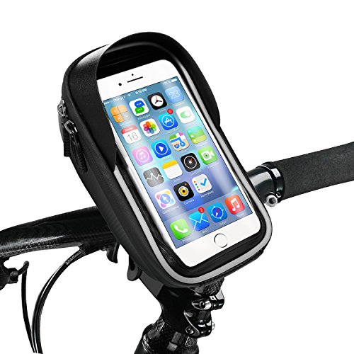 LEMEGO Waterproof Bike Phone Mount Holder Pouch Bag, Universal Bicycle