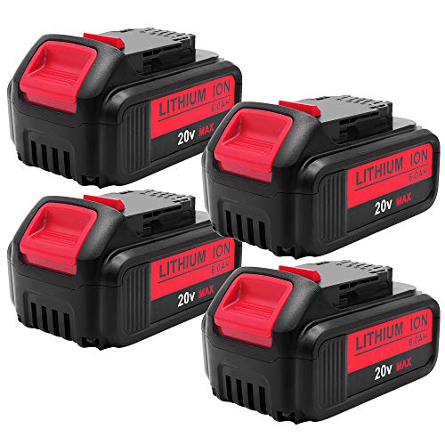 4-Pack 6.0Ah 20V for Dewalt DCB205 Battery, 2Pack Lithium-ion Replacement Battery for Dewalt dcb200 DCB204 DCB207 DCB205-2 DCB180 DCD985B DCD771C2 DCS355D1 DCD790B Cordless Power Tools - Thumbnail 7