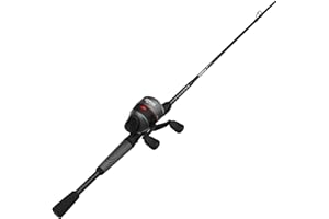 Zebco 33 Rhino Tough Spincast Reel and 2-Piece Fishing Rod Combo, Durable E-Glass Rod with ComfortGrip Handle, Quickset Anti-