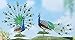 Collections Etc Hand-Painted Metal Peacocks Garden Stakes - Set of 2