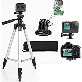 GoPro Tripod 50 Inch Aluminum Action Camera Tripod with Bubble Level – Compatible with GoPro HERO Cameras, Includes Tripod Mount & eCostConnection Microfiber Cloth