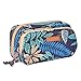 evoon Essential Oils Bag, Durable Canvas Portable Carrying Cases, for Essential Oils Accessories Double-Layer Storage Travel Bag Holds 12 Bottles (Blue)