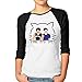 ZQND You Two Cats Black 3/4 Sleeves Raglan T Shirt For Mother Size M