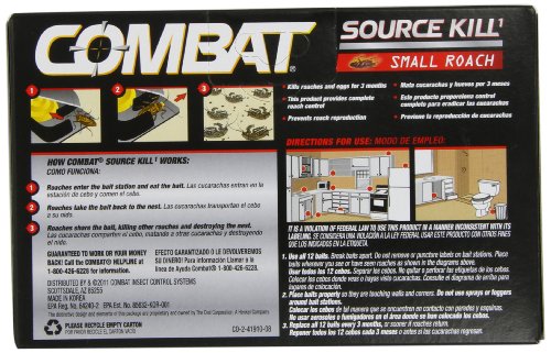 Combat Roach Killing Bait Stations for Small Roaches, 12 Count