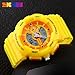 Fanmis Children Boys Girls Sporty Design Multifunctional Analog Digital Waterproof Wrist Watch Yellow