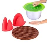 Instant Pot Aroma Housewares Cooker Accessories Silicone Starter Kit -Silicone Sealing Lid , Pot Holder and Pair of Mini Mitts.Also Fit Zojirushi Rice Cooker and Fagor Pressure Cooker Canner