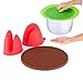Silicone Starter Set for Rice Pressure Cooker Pot Accessories -Silicone Sealing Lid , Pot Holder and Pair of Mini Mitts.Also for 5 / 6 / 8 Quart Pressure Rice Cooker Inner Pot,Bowls and Pans