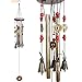 Wind Chimes MIRX Bronze Metal Wind Chimes 4 Tubes 5 Bells Woodstock 60cm Pure Handmade Wind Chimes Outdoor Indoor for Garden and Home, With Magical Ancient Chinese Coins