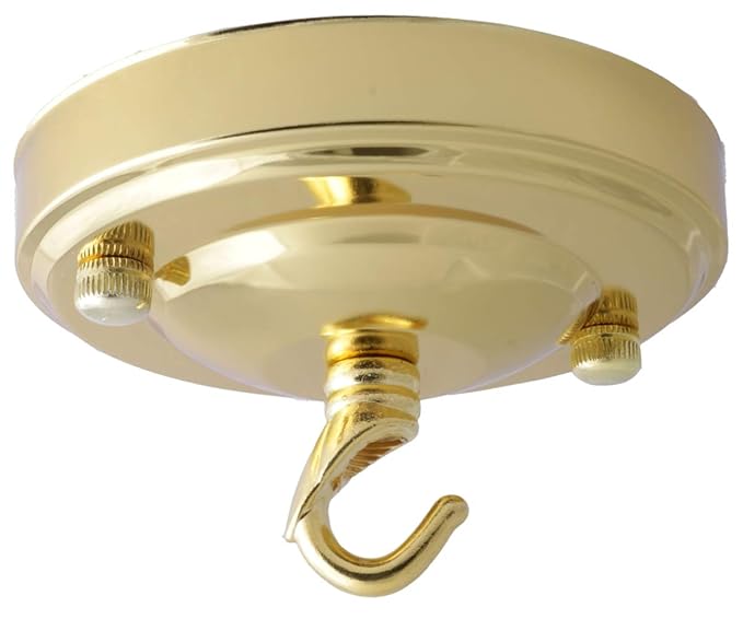 Vintage Period Styled Complete Metal Ceiling Rose with Chain Hook