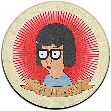 Bieshabi Bob Burgers Tina Belcher Doormats / Entrance Round Rug Floor Mats Doormats