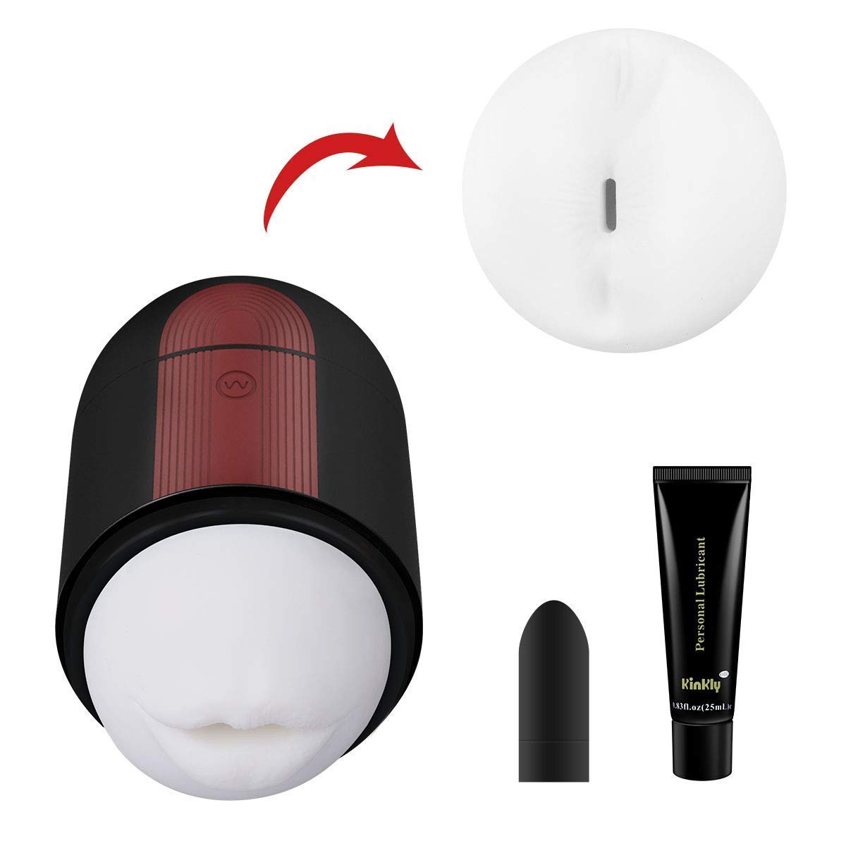 Male Masturbator Vibrating Masturbation Cup, Tracy\'s Dog 3D Realistic Vagina and Mouth Masturbator with Teeth and Tongue Pussy Cup Oral Sex Toy