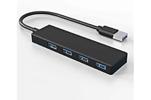 BYONGCHO USB Hub,USB Splitter, 4-Port USB Hub,1 USB 3.0 + 3 USB 2.0 Hub Portable Multiport Adapter Expander Charging Splitter USB Extender Compatible with MacBook Mac Pro, PC,Camera Keyborad Mouse（USB 2.0+3.0）