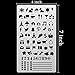 Ilyever 20 Pack Over 1000 Different Pattern Plastic Bullet Journal Stencil Lettering Stencil Drawing Painting Alphabet Number Craft Ruler Templates for Scrapbooking Card Craft Projects,4x7 Inch