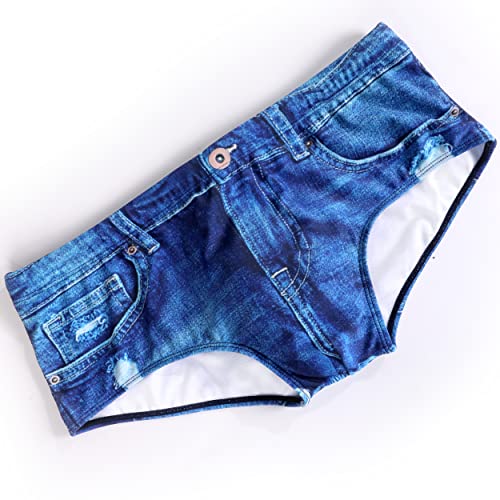 Jeados Men Sexy Swimwear Denim Design Mens Bikini Swimsuit for