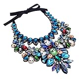 Holylove Large Women Statement Necklace Stylish Ribbon Jewelry with Gift Box for Event Party Shopping Night Out