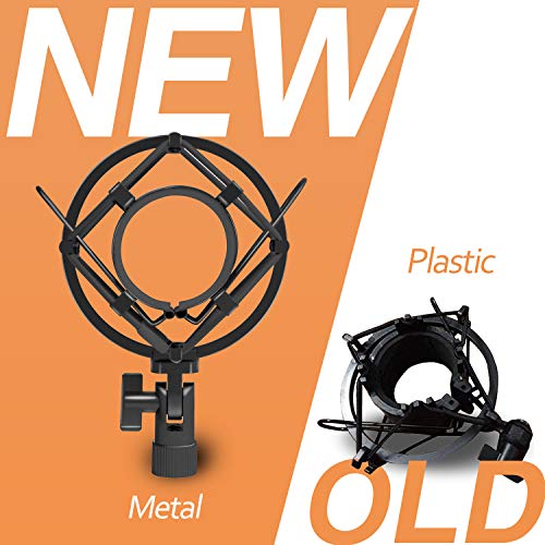 Boseen Universal Microphone Shock Mount, Mic Clip Holder Mount for