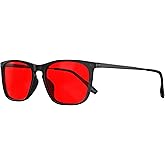 Goiteia Red Light Glasses for Eye Protection - Red Lens Sleep Glasses: Use at Bedtime to Keep Your Circadian Rhythm in Sync - Melatonin Glasses With Dual AR Coatings - Relieve Eye Strain