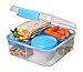 Sistema To Go Collection Bento Cube Lunch Box, Small, Clear/Blue Klips