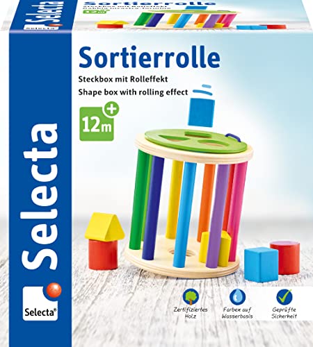 62007 DELEX-Rollen rollo, y steckspiel de madera, 13 cm , color/modelo surtido