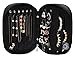 WODISON Zipper Carry-on Travel Jewelry Case Organizer with Removable Pouch Black