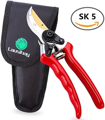 Vanaso Pruning Shears, Professional Titanium Bypass Secateurs, Pruning Tools, Tree Trimmer, Garden Shears, Hand Pruners with Nylon Sheath and Fancy Gift Box